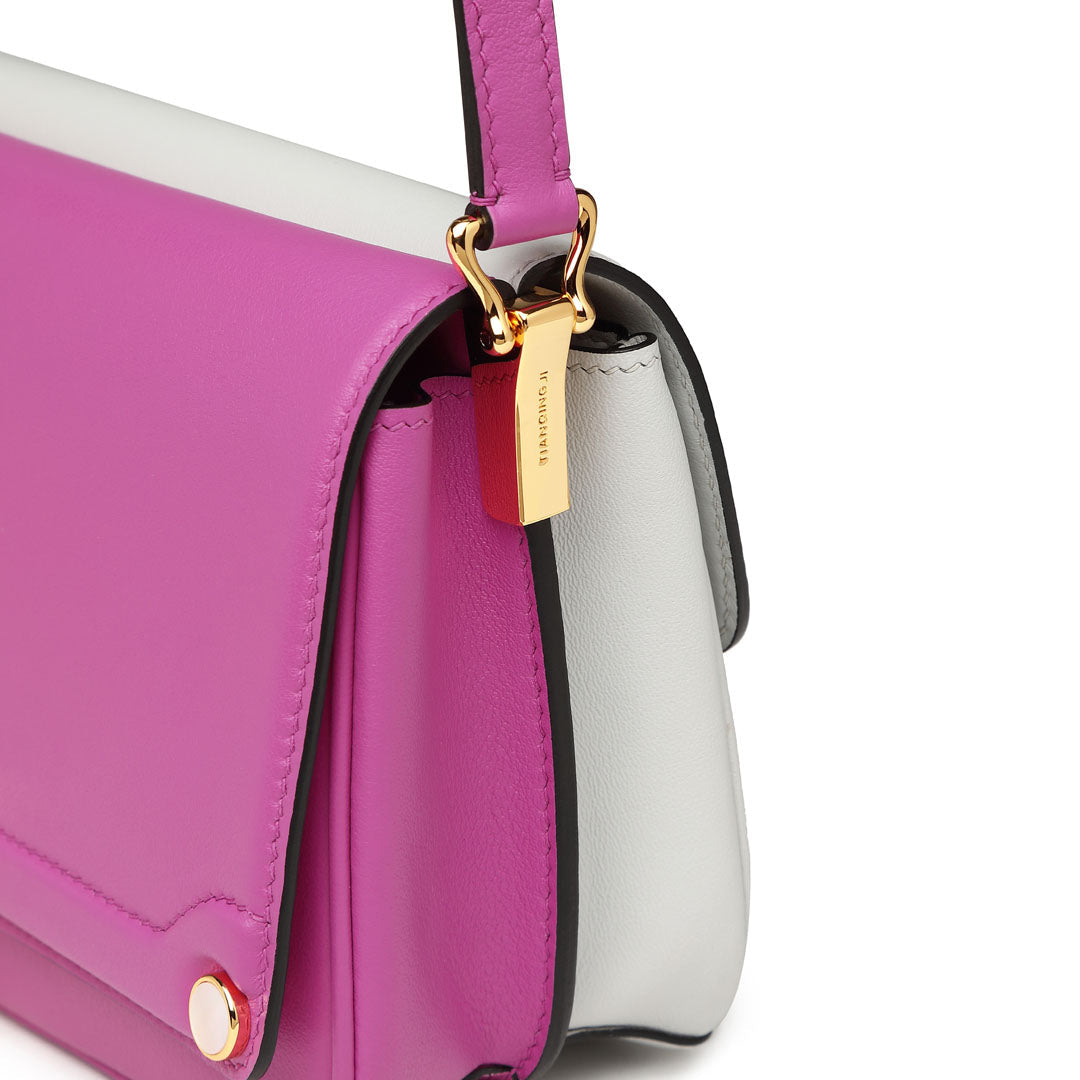 TIANQINGJI Saddle Bag - Handmade Designer Bag Etoupe Swift Leather Casual Crossbody Bag for Women Classic Handbag